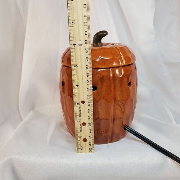 Scentsy Pumpkin Electric Wax Warmer Ceramic Autumn Fall Home Decor Retired - Picture 12 of 13